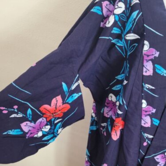 Floral Women's Robe - Multicolor - Picture 4 of 6
